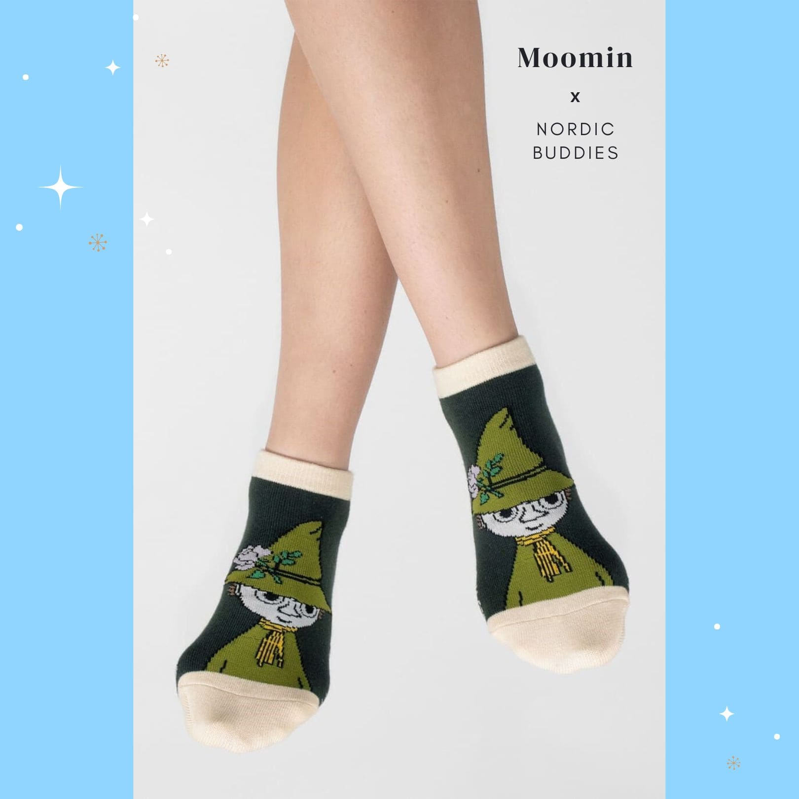 Snufkin Adventure Women's Ankle Socks - Green（踝襪女襪）阿金金金看