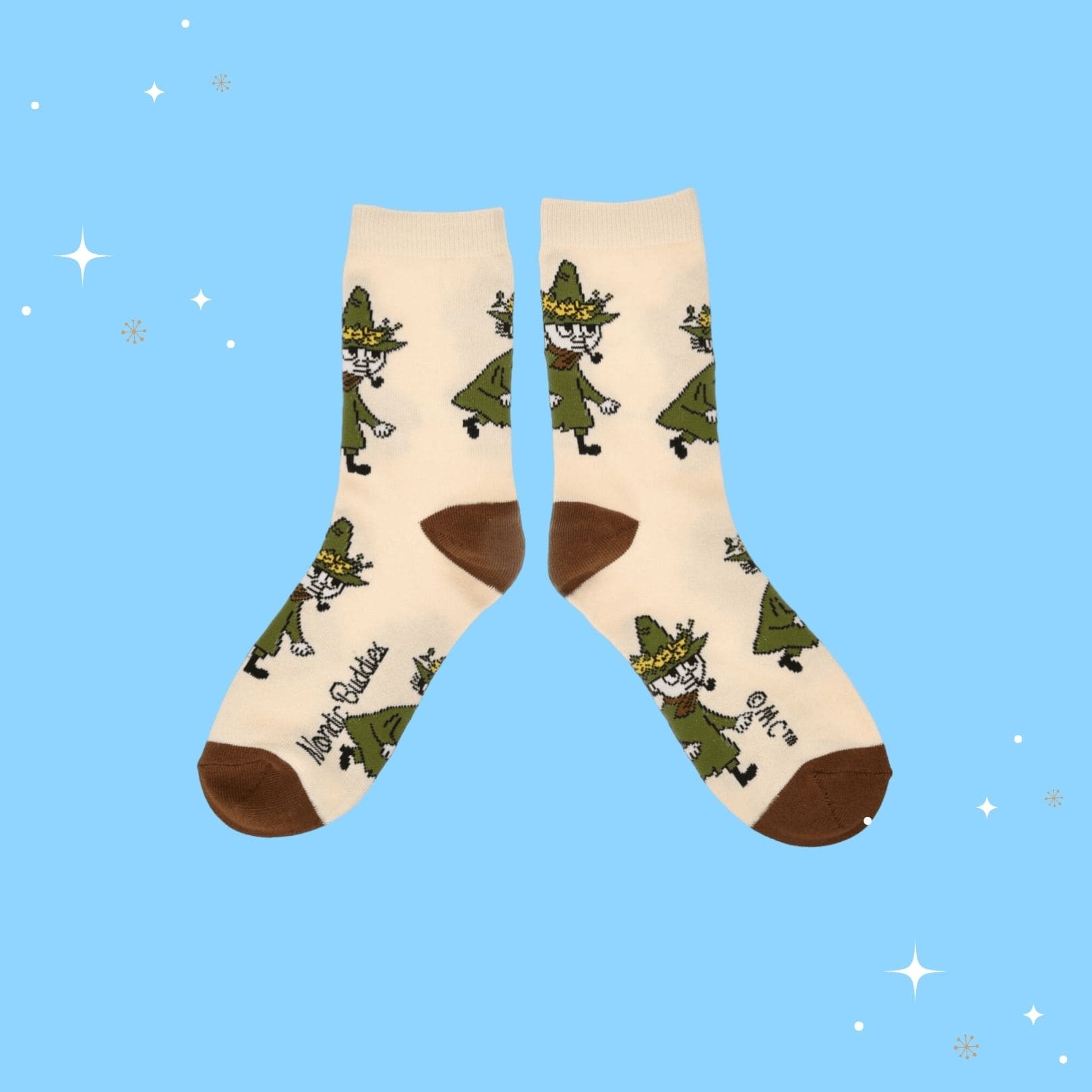 Snufkin Adventure Women's Socks - Beige（中筒女襪）阿金大冒險