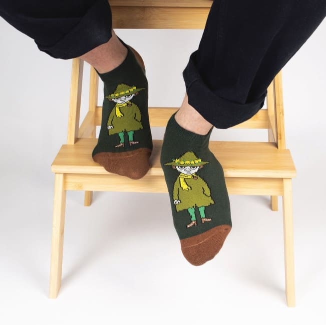 Nordic Buddies北歐好麻吉 Snufkin Travelling Men Ankle Socks - Green（踝襪男襪）踏上旅途的阿金