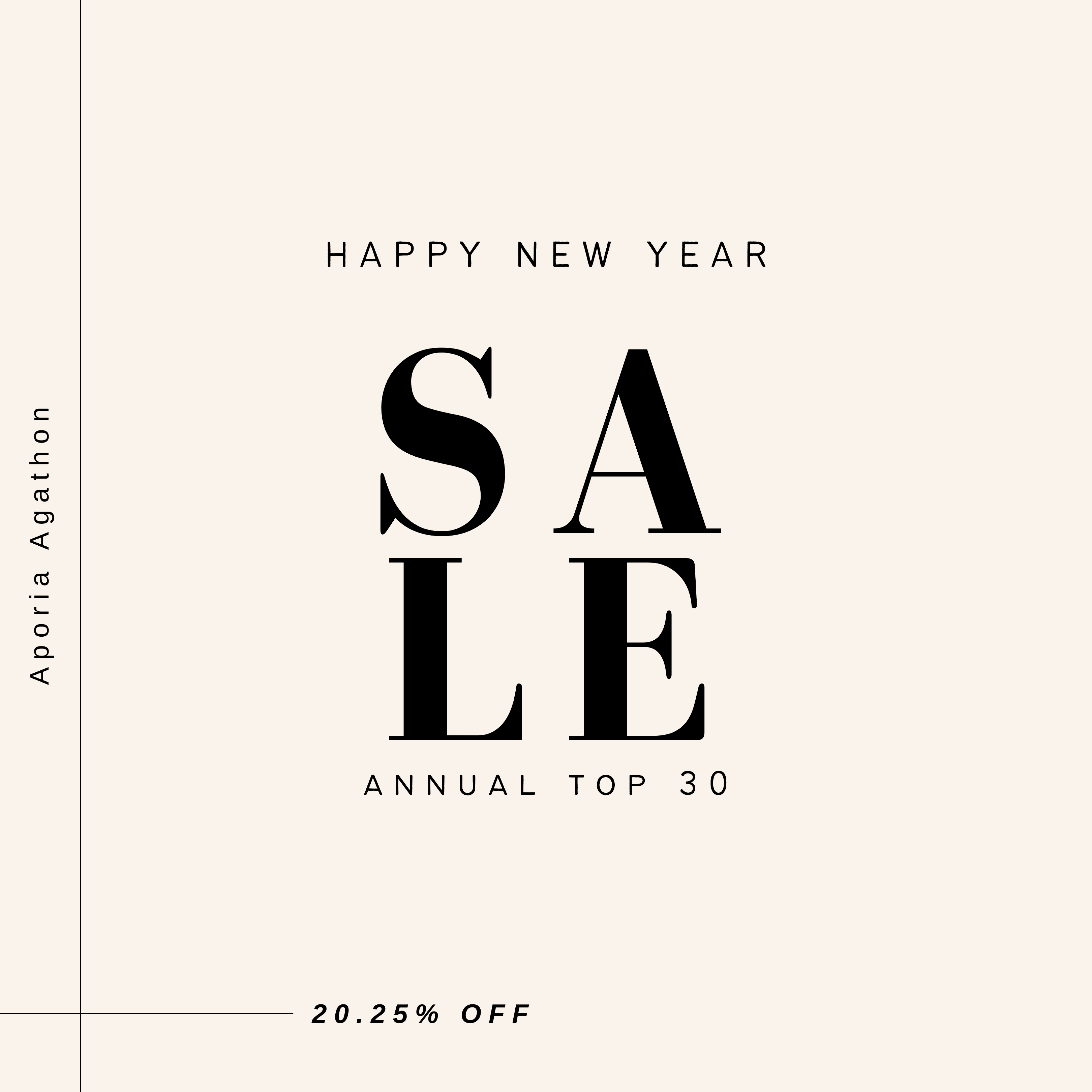 2025 New Year Sale 年度 Top 30 選品一律 20.25%
