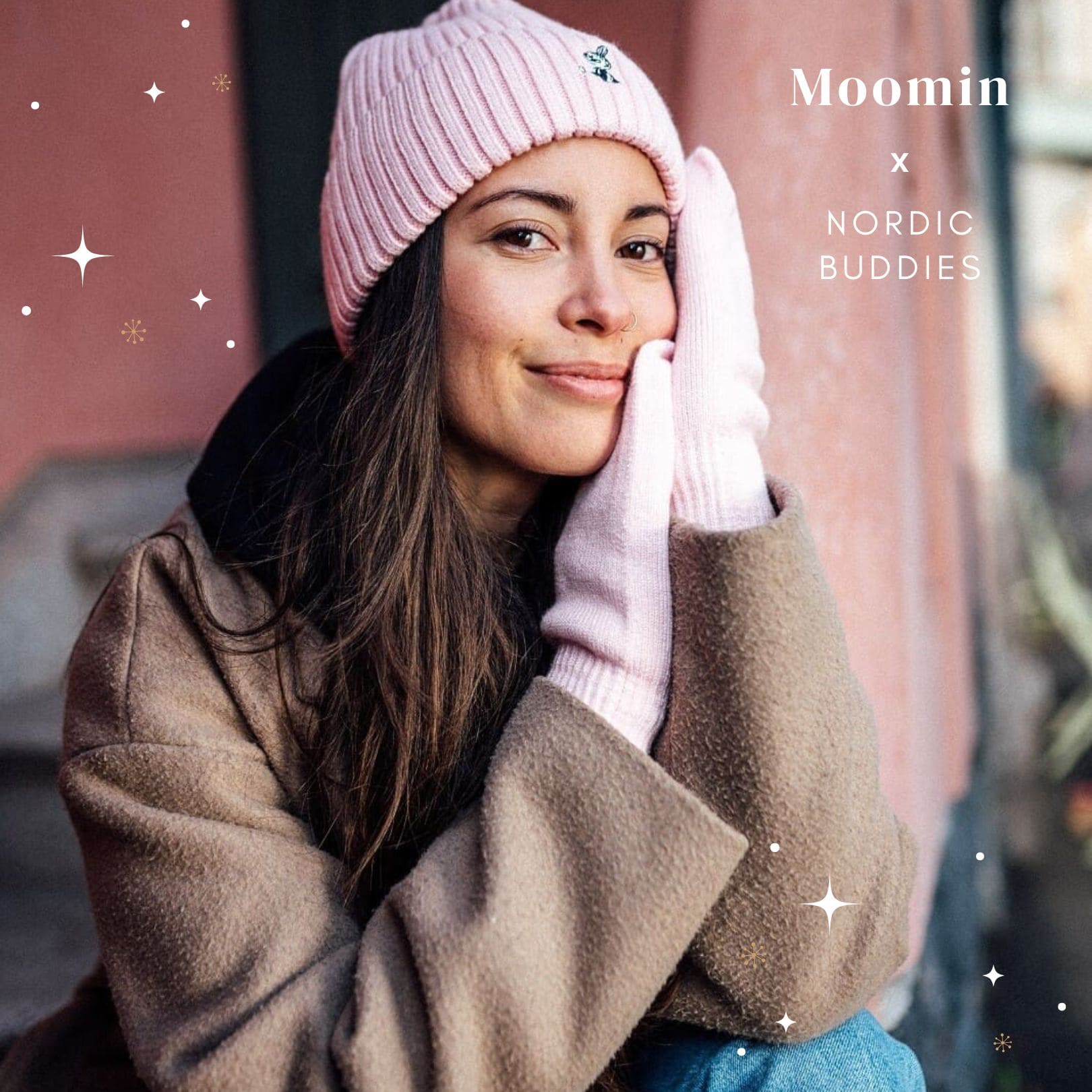 Nordic Buddies北歐好麻吉 Little My Mittens Adult - Light Pink（呼嚕嚕巴掌手套）別惹小不點