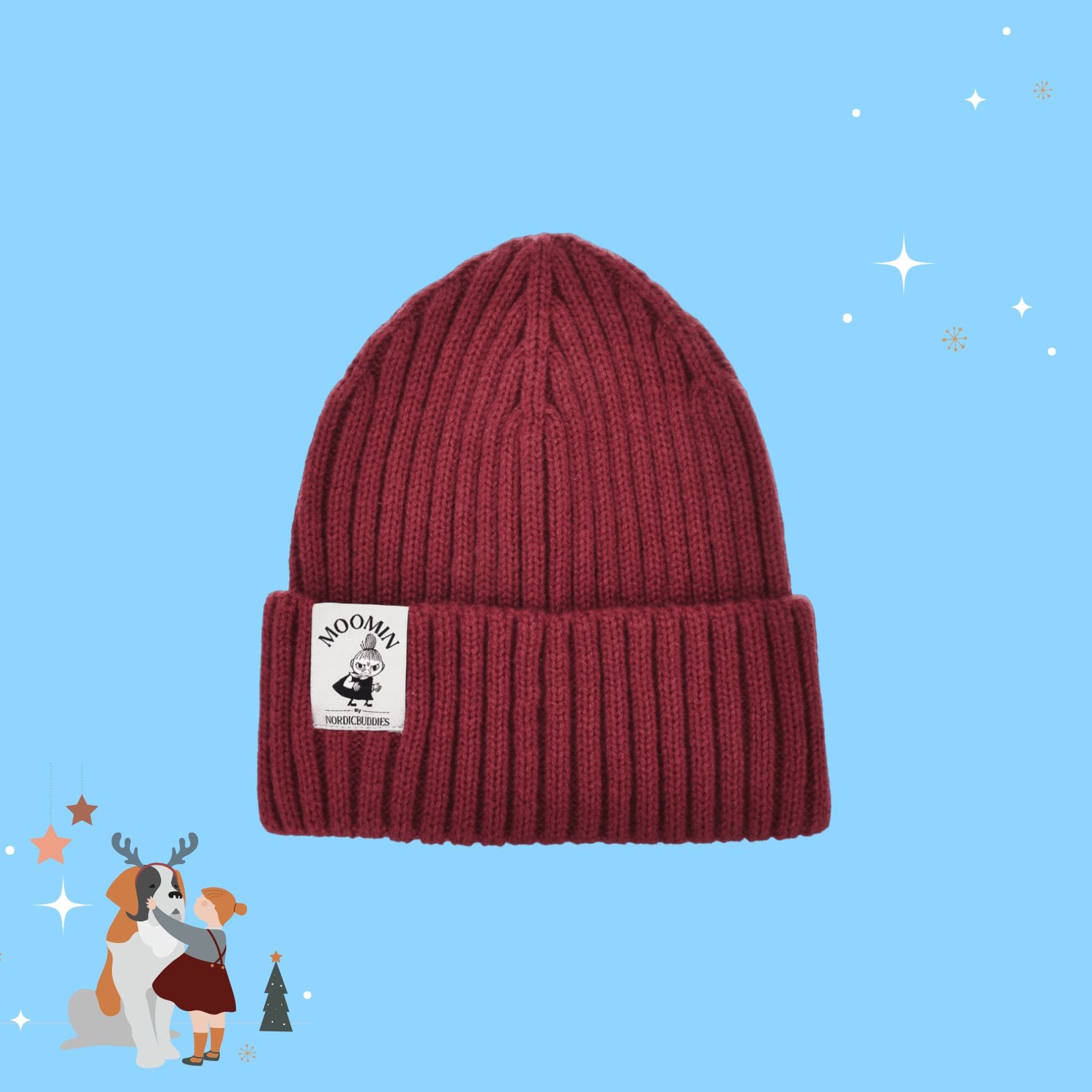 Little My Winter Classic Beanie（Knit Cap）- Wine Red（針織毛帽）Got You！小不點