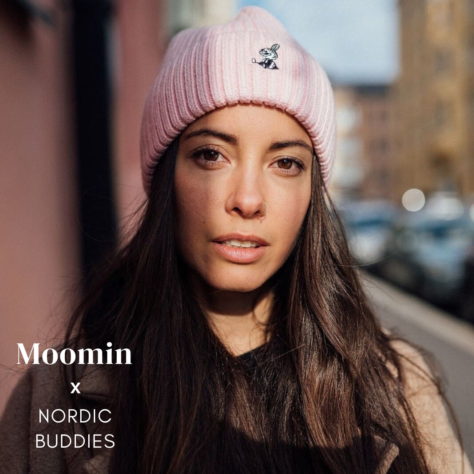 Nordic Buddies北歐好麻吉 Little My Winter Hat Beanie Adult - Light Pink（刺繡毛帽）別惹小不點