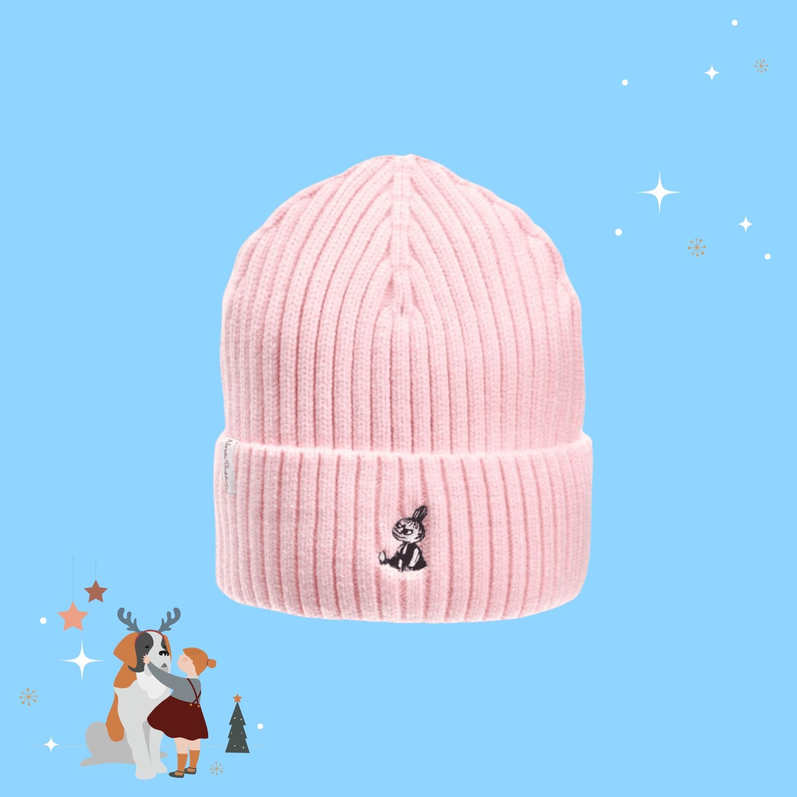 Little My Winter Hat Beanie Adult - Light Pink（刺繡毛帽）別惹小不點