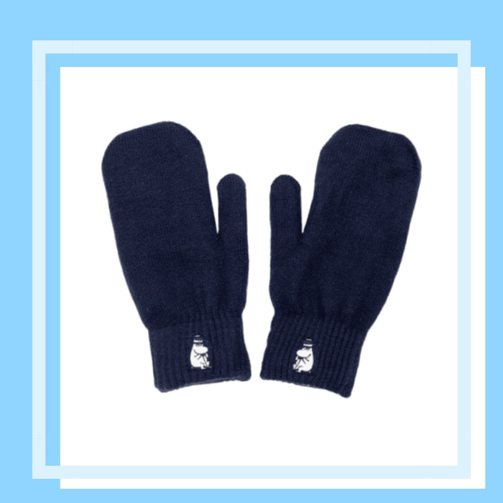 Nordic Buddies北歐好麻吉 Moominpappa Mittens Adult - Navy Blue（呼嚕嚕巴掌手套）嚕米爸兜風去