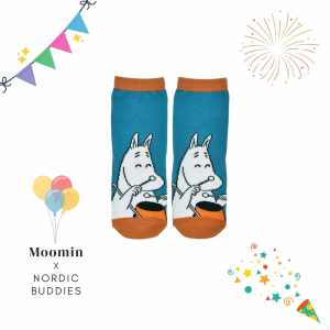 Nordic Buddies 設計童襪（中筒）2 雙組：Rock It！嚕嚕米 + 嚕嚕米頭好壯壯