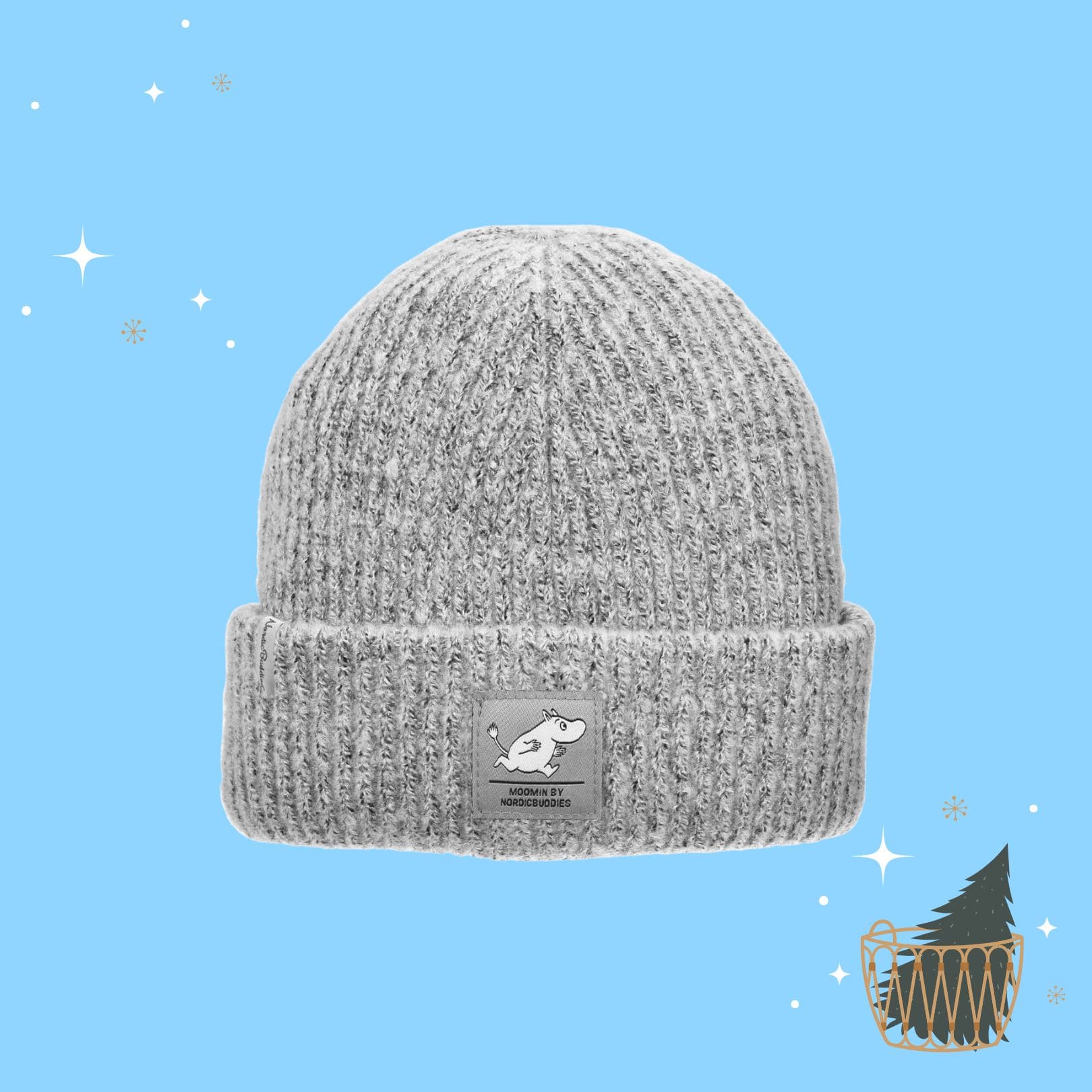 Moomintroll Winter Hat Beanie Adult - Grey（針織毛帽）奔跑吧嚕嚕米