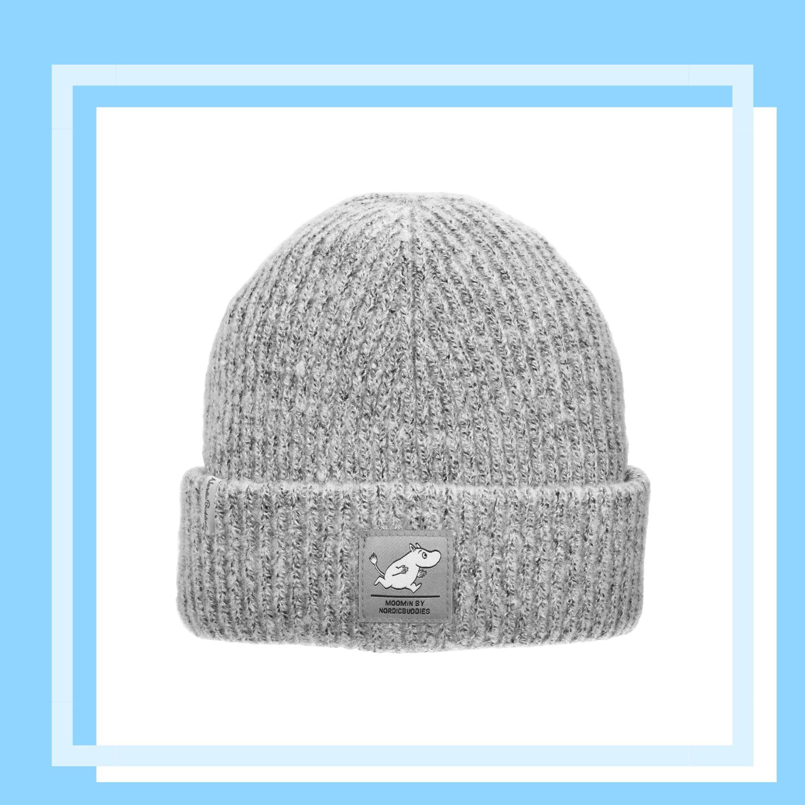 Nordic Buddies北歐好麻吉 Moomintroll Winter Hat Beanie Adult - Grey（針織毛帽）奔跑吧嚕嚕米 / 姆明