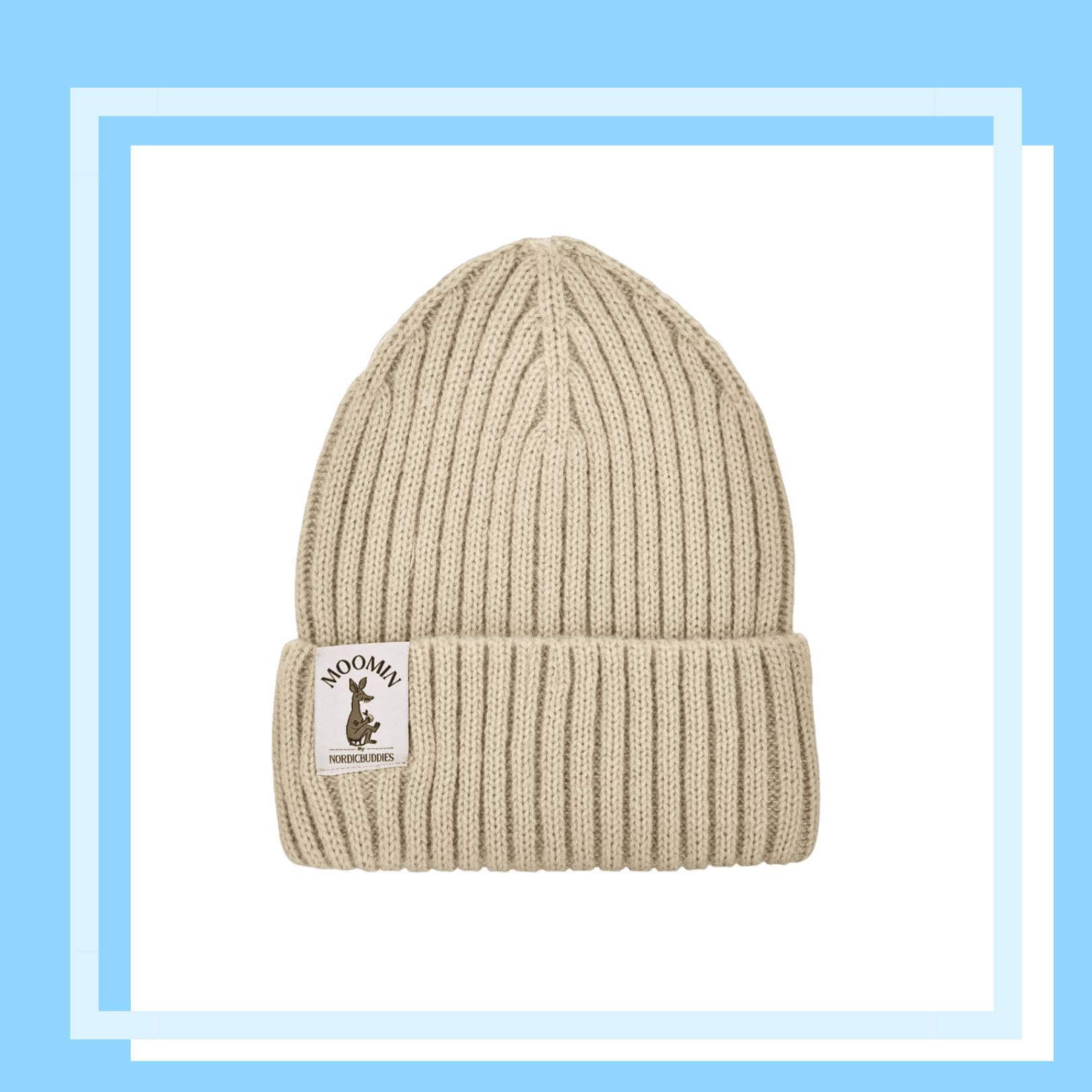 Nordic Buddies北歐好麻吉 Sniff Winter Classic Beanie（Knit Cap）- Beige（針織毛帽）悠哉的大耳