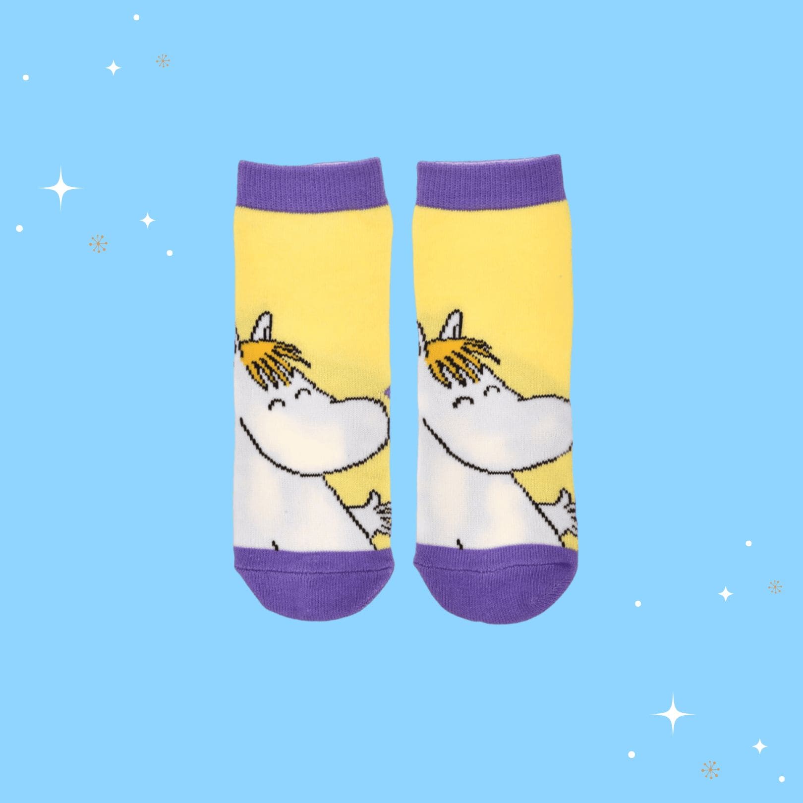 Snorkmaiden Kids Socks - Smiling - Yellow（中筒童襪）笑容可兒掬