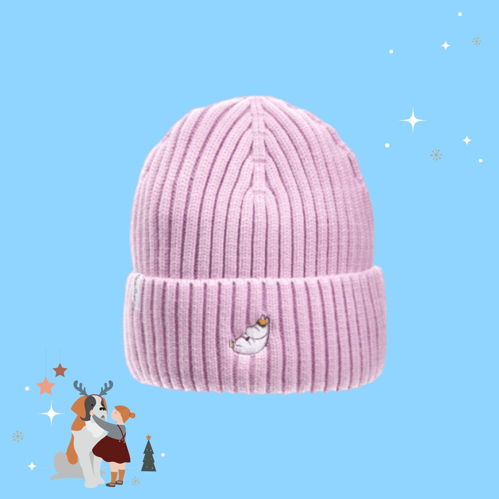 Snorkmaiden Winter Hat Beanie Adult - Lilac（刺繡毛帽）可兒睡美人