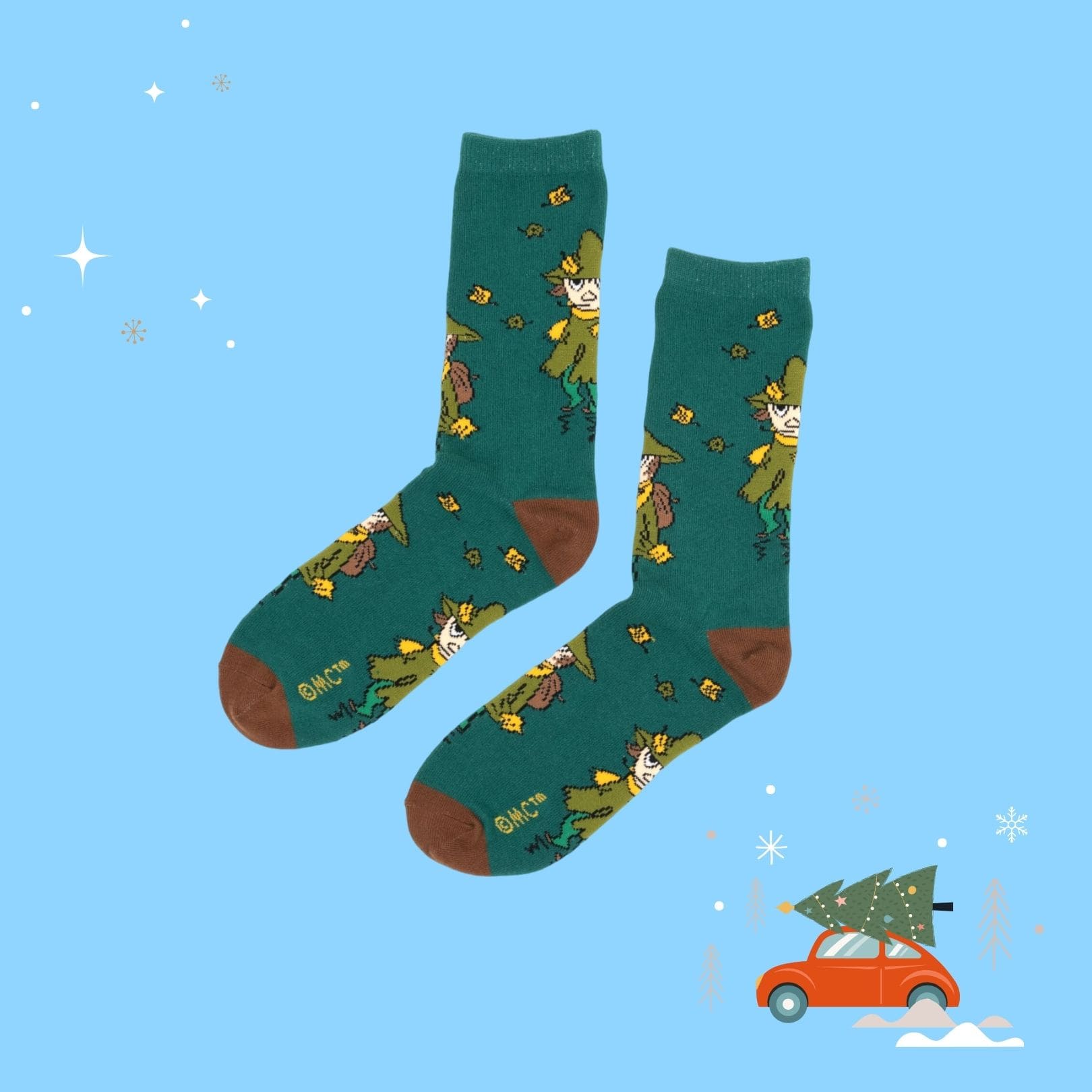 Snufkin Men Socks - Green（中筒男襪）阿金根本不 Care