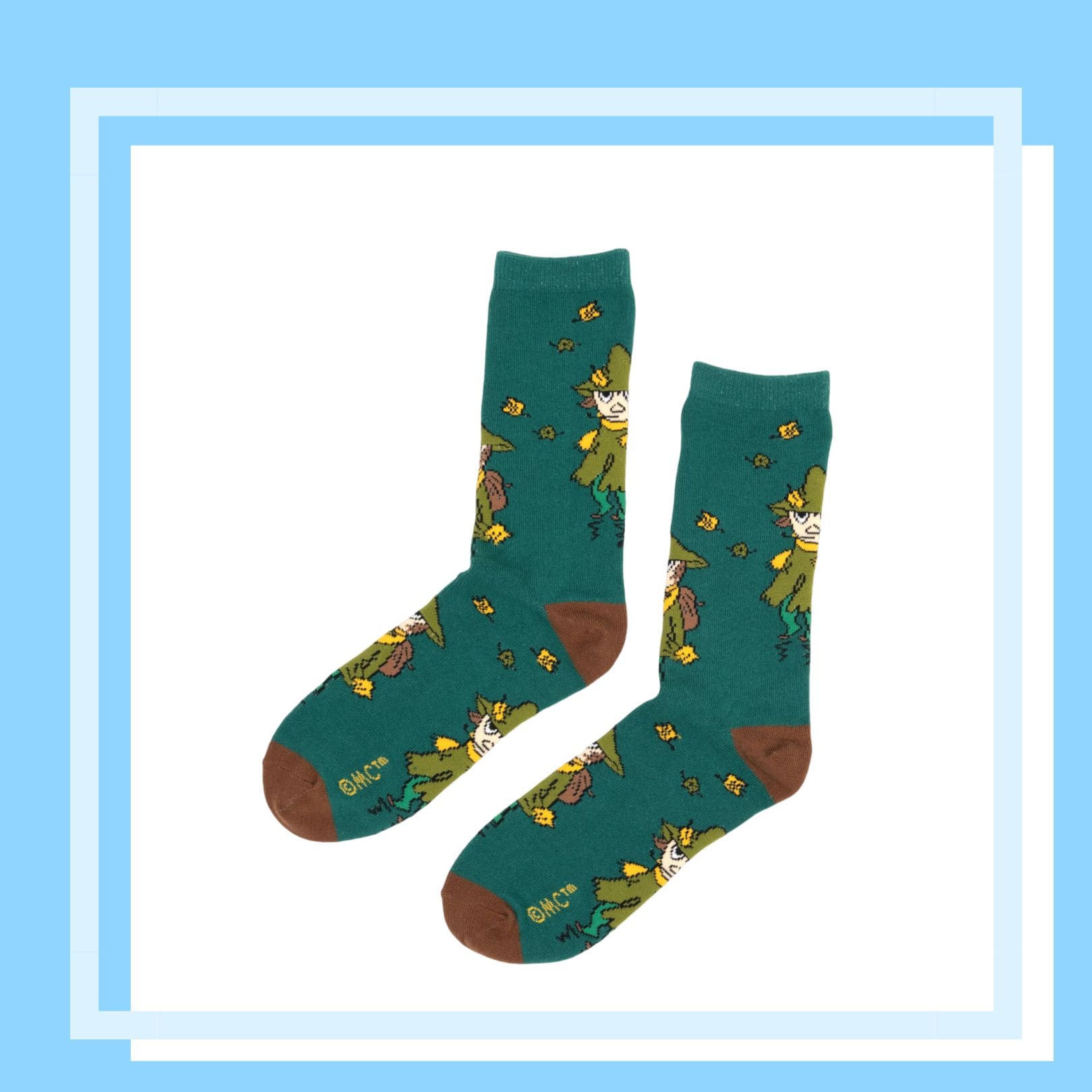 Nordic Buddies北歐好麻吉 Snufkin Men Socks - Green（中筒男襪）阿金根本不 Care