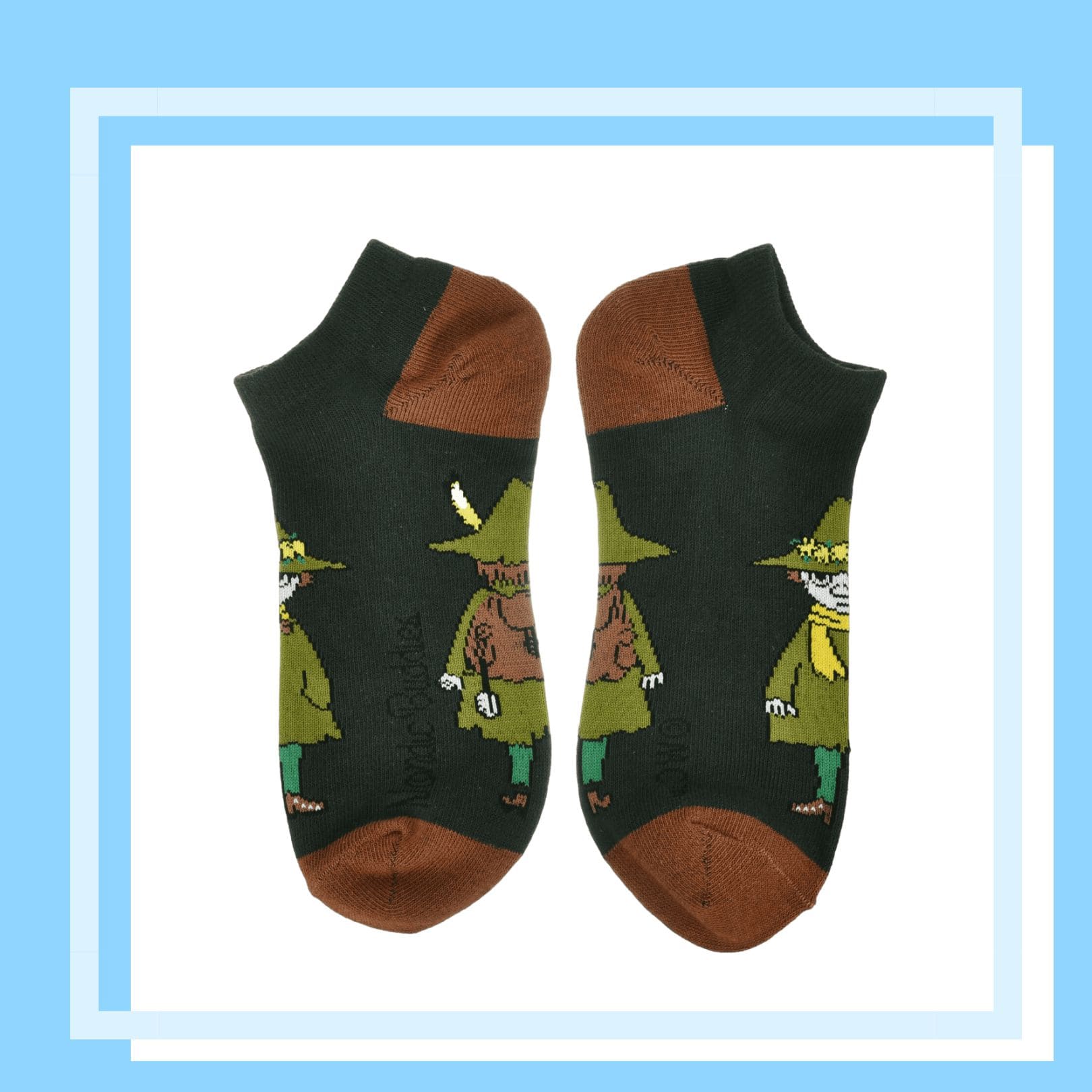 Nordic Buddies北歐好麻吉 Snufkin Travelling Men Ankle Socks - Green（踝襪男襪）踏上旅途的阿金
