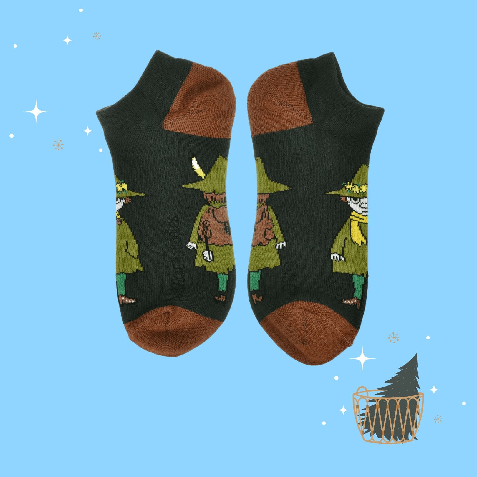 Snufkin Travelling Men Ankle Socks - Green（踝襪男襪）踏上旅途的阿金