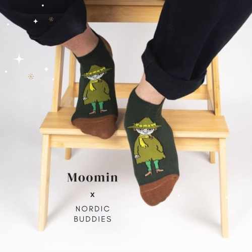 Snufkin Travelling Men Ankle Socks - Green（踝襪男襪）踏上旅途的阿金