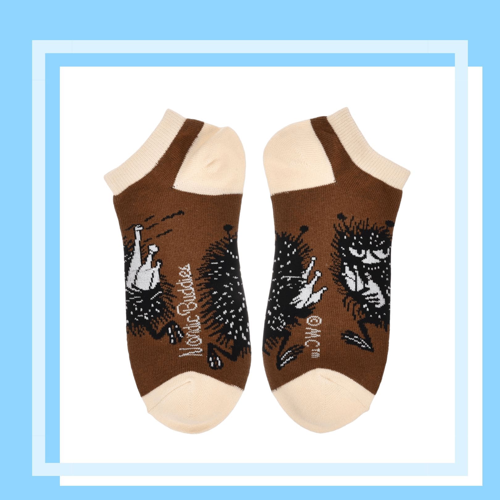 Nordic Buddies北歐好麻吉 Stinky's Getaway Men Ankle Socks - Brown（踝襪男襪）阿丁大盜