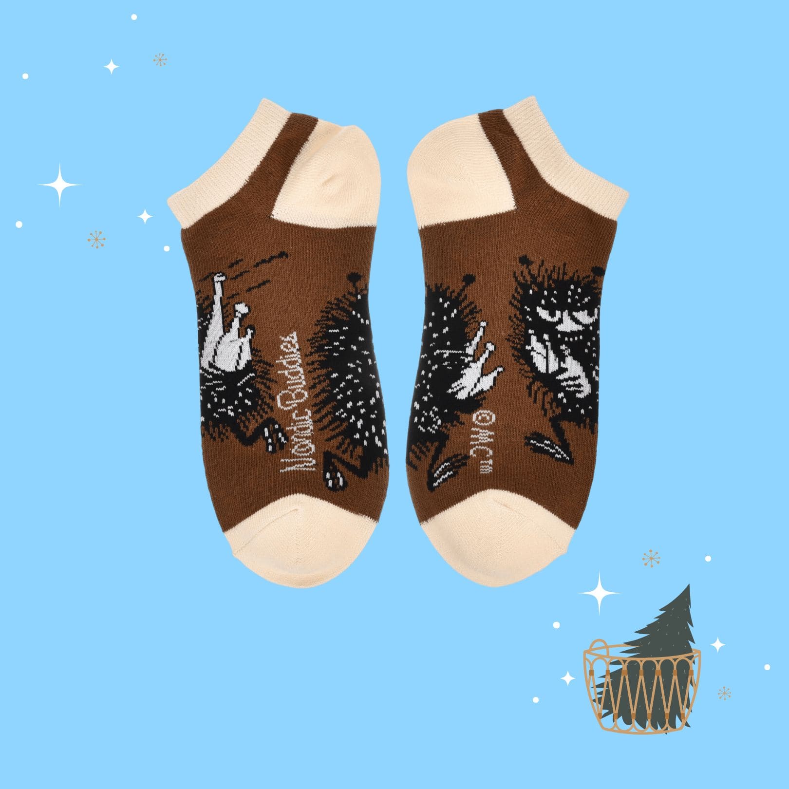Stinky's Getaway Men Ankle Socks - Brown（踝襪男襪）阿丁大盜