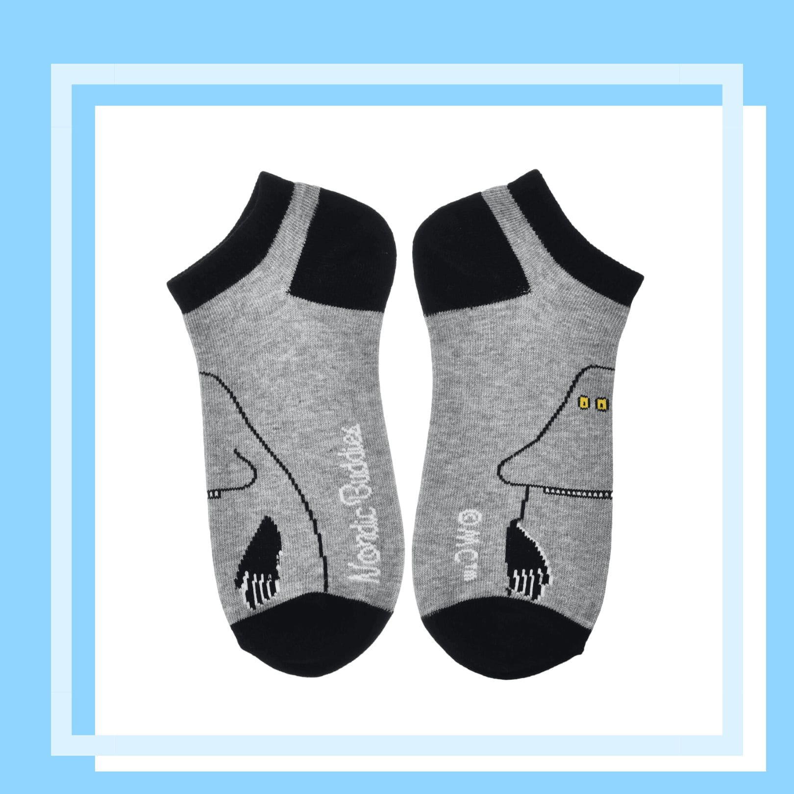 Nordic Buddies北歐好麻吉 The Groke Men Ankle Socks - Grey（踝襪男襪）善良的莫南