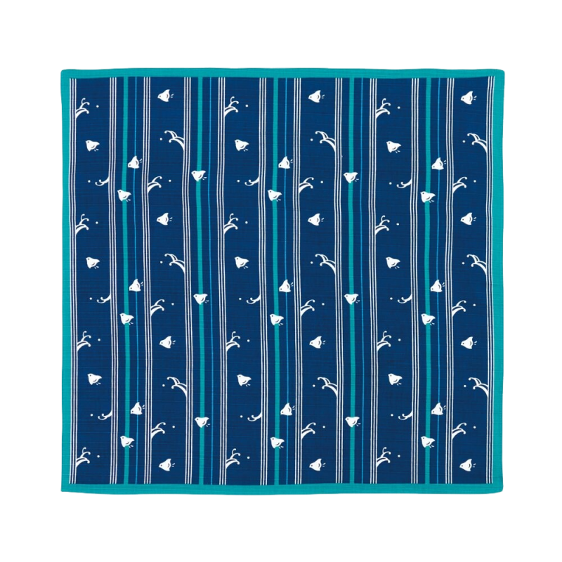 宮本風呂敷 MIYAMOTO Furoshiki 50 x 50 cm - 縞千鳥 Striped Plover