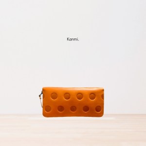 Kanmi. 淺草革小物．甘飴印本革長夾 焦糖｜東京職人手作｜天然牛革｜掀起零錢視覺革命｜收納力拔群