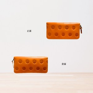 Kanmi. 淺草革小物．甘飴印本革長夾 焦糖｜東京職人手作｜天然牛革｜掀起零錢視覺革命｜收納力拔群