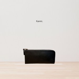 Kanmi. 淺草革小物．玉露印本革Ｌ型長夾 巧克力｜東京職人手作｜天然牛革｜薄、輕、能裝，一次到位
