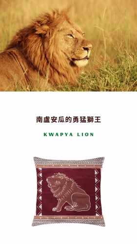 Tribal Textiles Kwapya Lion 南盧安瓜的勇猛獅王
