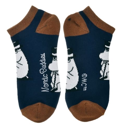 Moominpappa Wondering Men Ankle Socks - Navy（踝襪男襪）嚕米爸兜風去