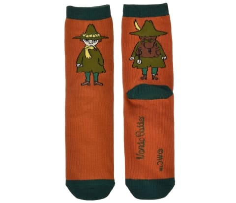 Snufkin Travelling Ladies Socks - Brown Forest Green（中筒女襪）踏上旅途的阿金