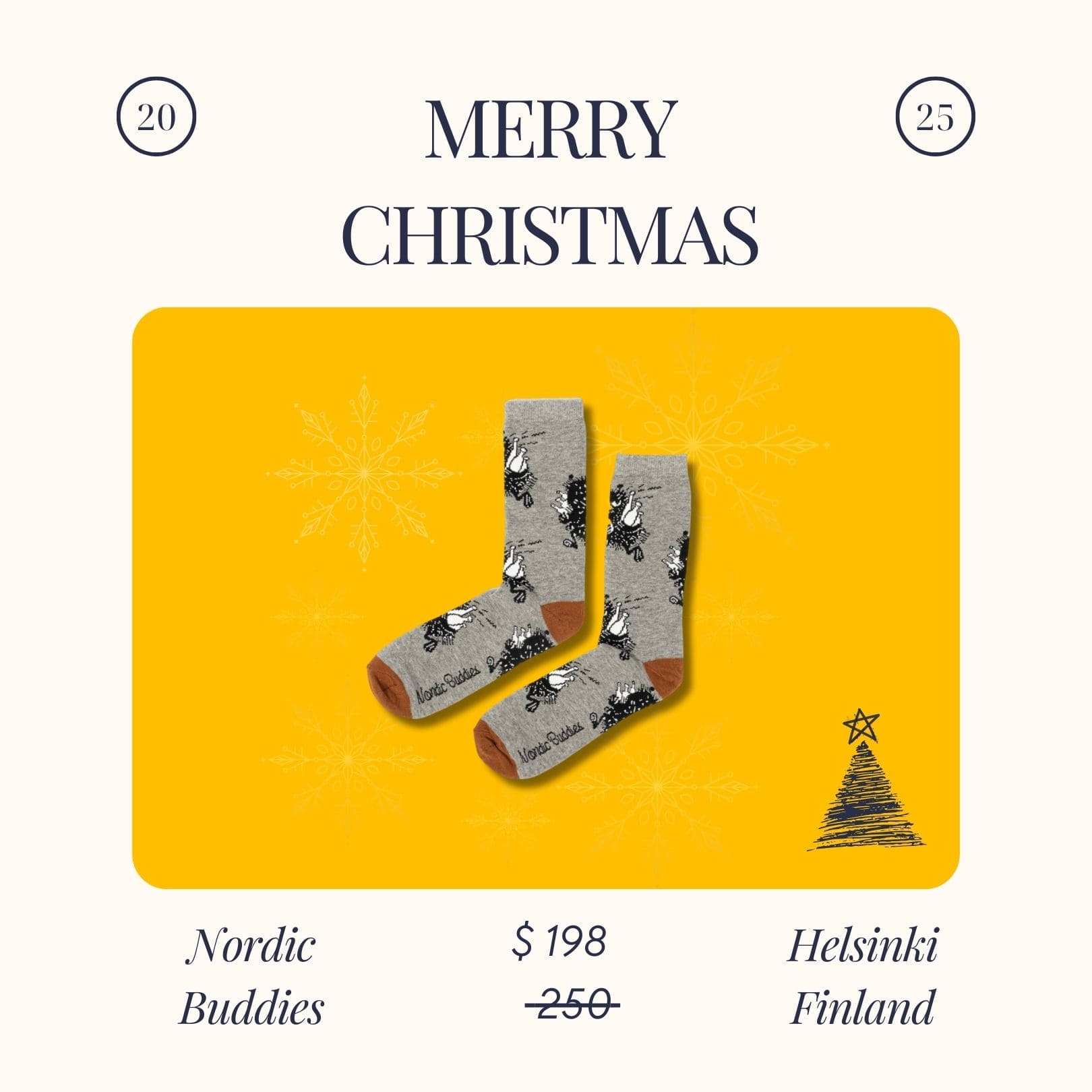 Nordic Buddies 北歐好麻吉 設計男襪（中筒）阿丁大盜