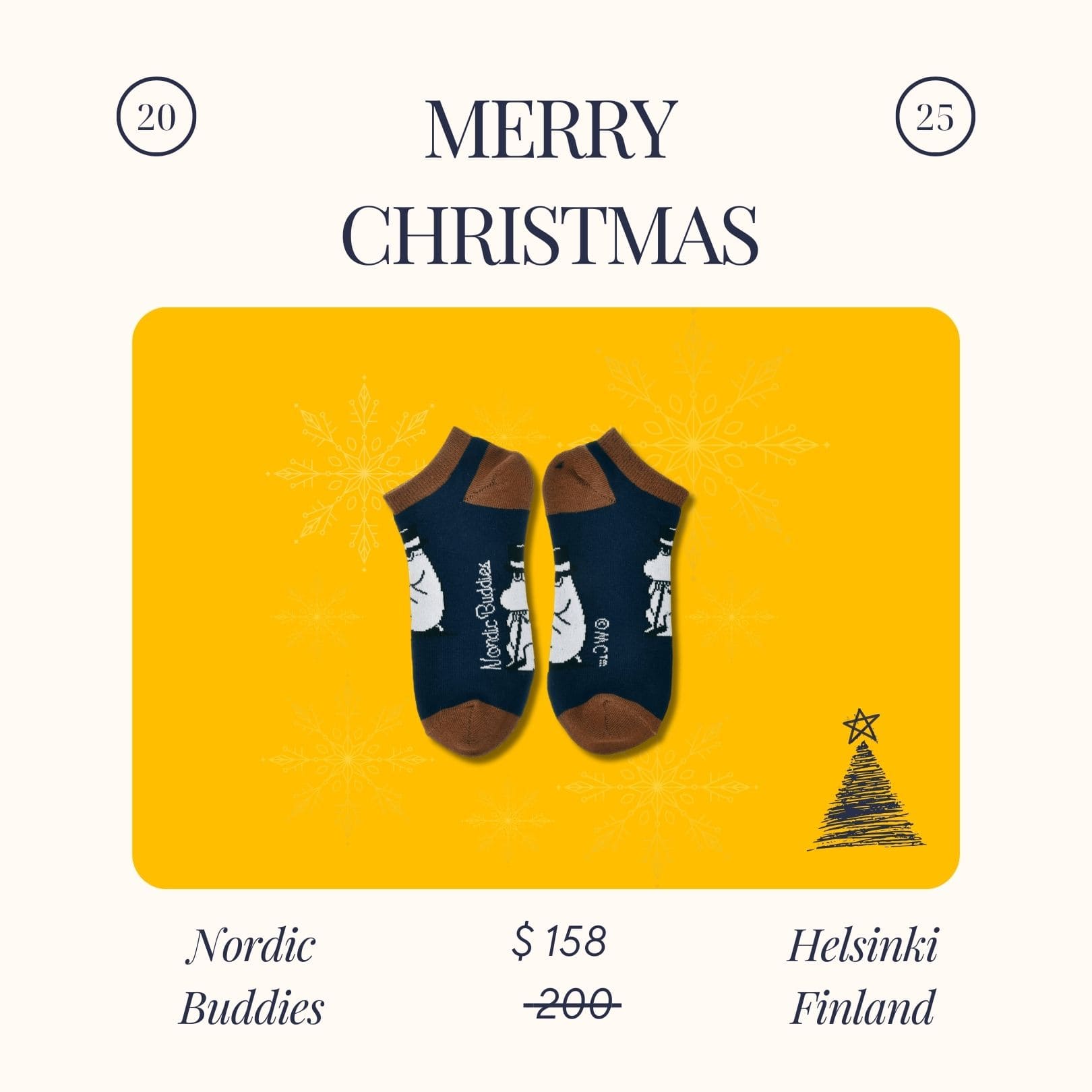 Nordic Buddies 北歐好麻吉 設計男襪（踝襪）嚕米爸兜風去