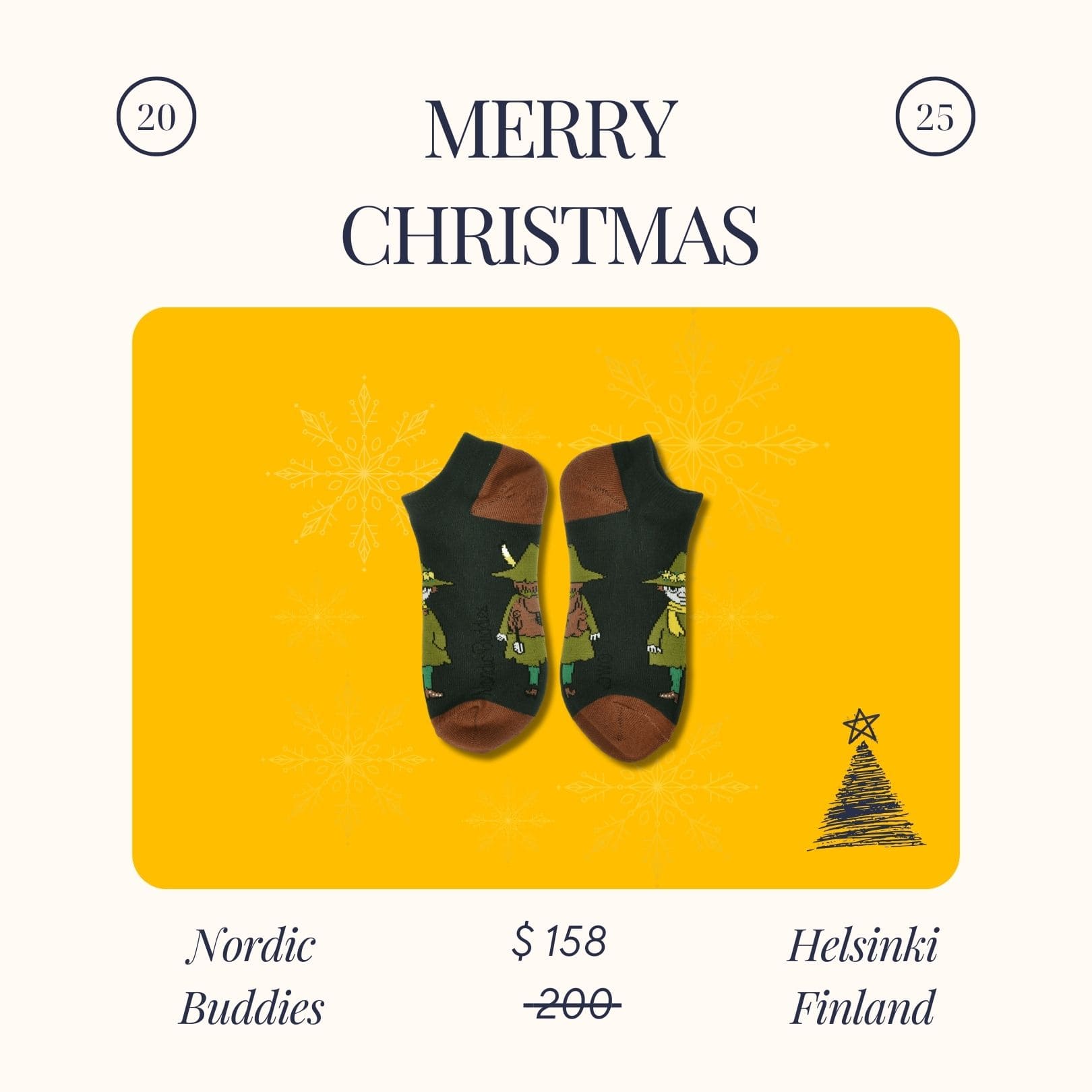 Nordic Buddies 北歐好麻吉 設計男襪（踝襪）踏上旅途的阿金