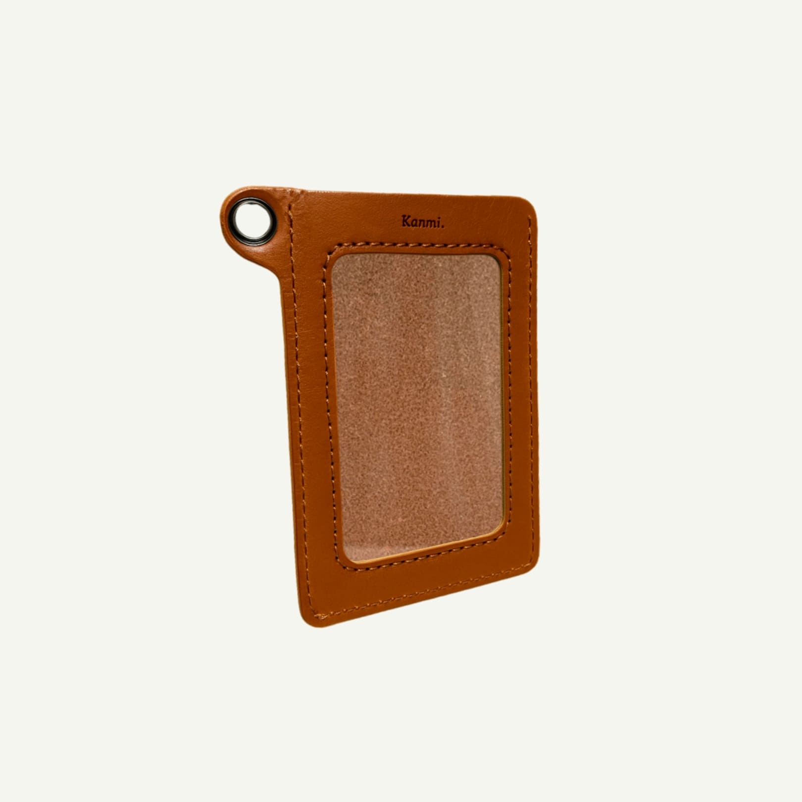 Kanmi 淺草革小物 玉露印本革票卡夾 駝棕