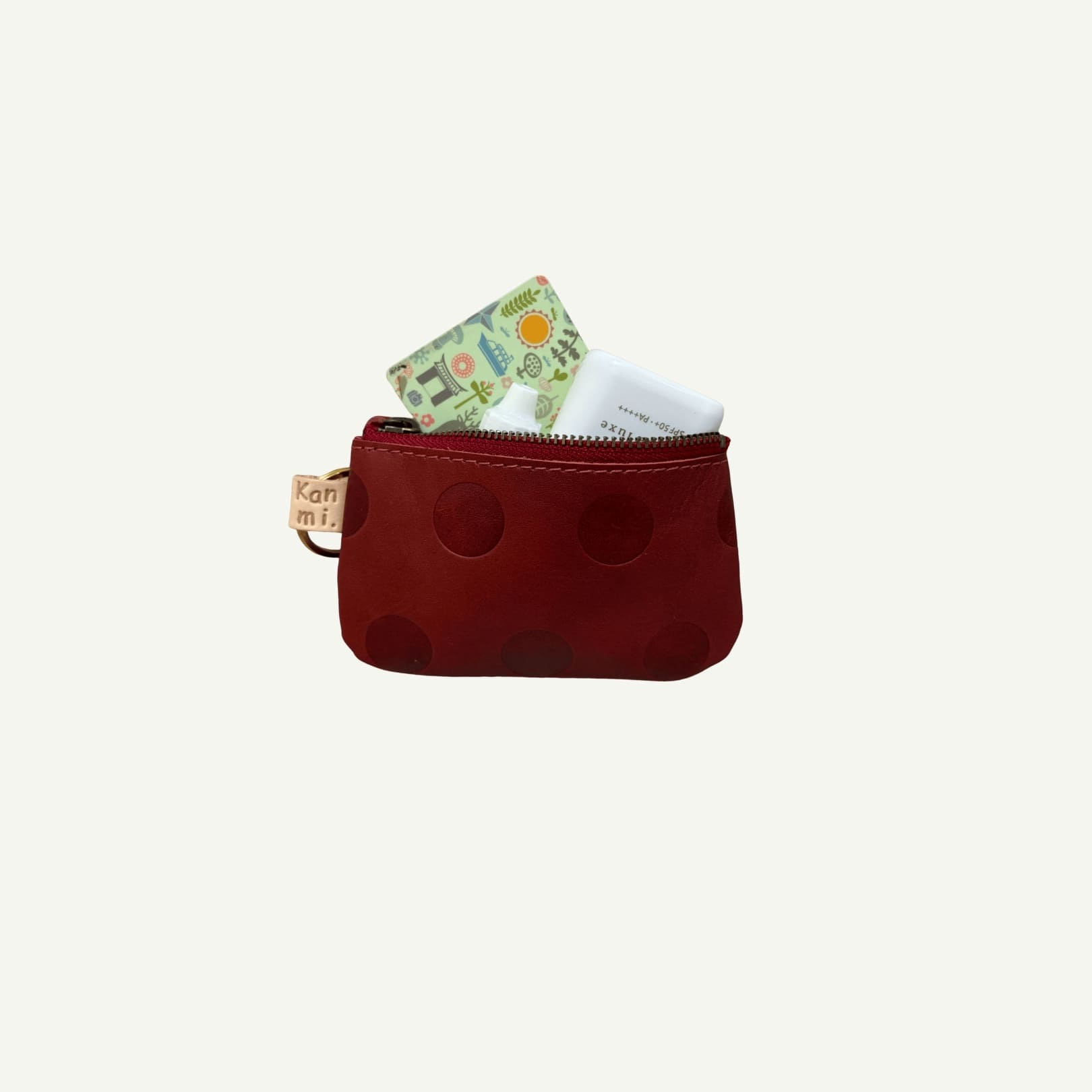 Kanmi 淺草革小物 甘飴印本革紅醋栗小包奇