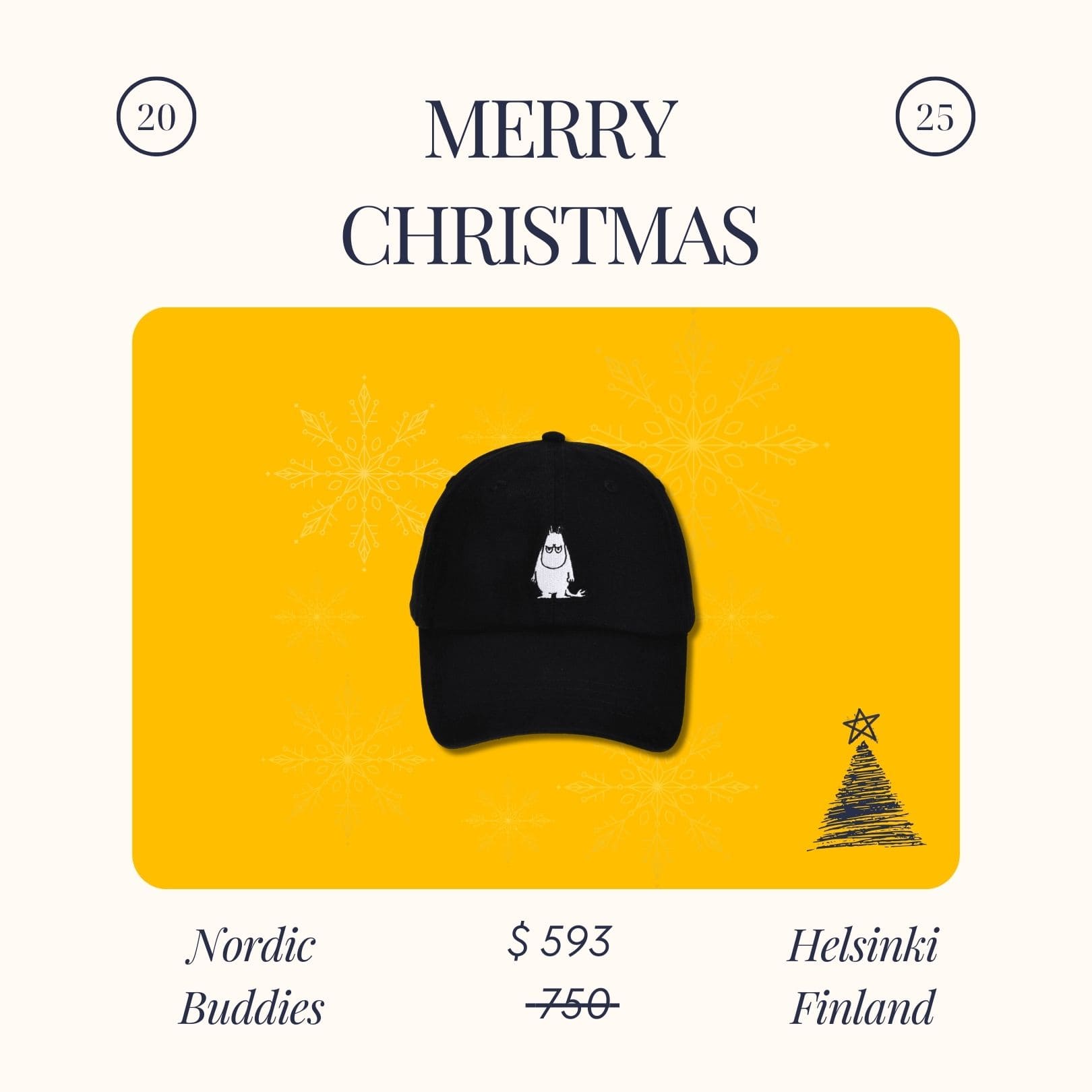 Nordic Buddies 北歐好麻吉 純棉棒球帽 嚕嚕米氣噗噗