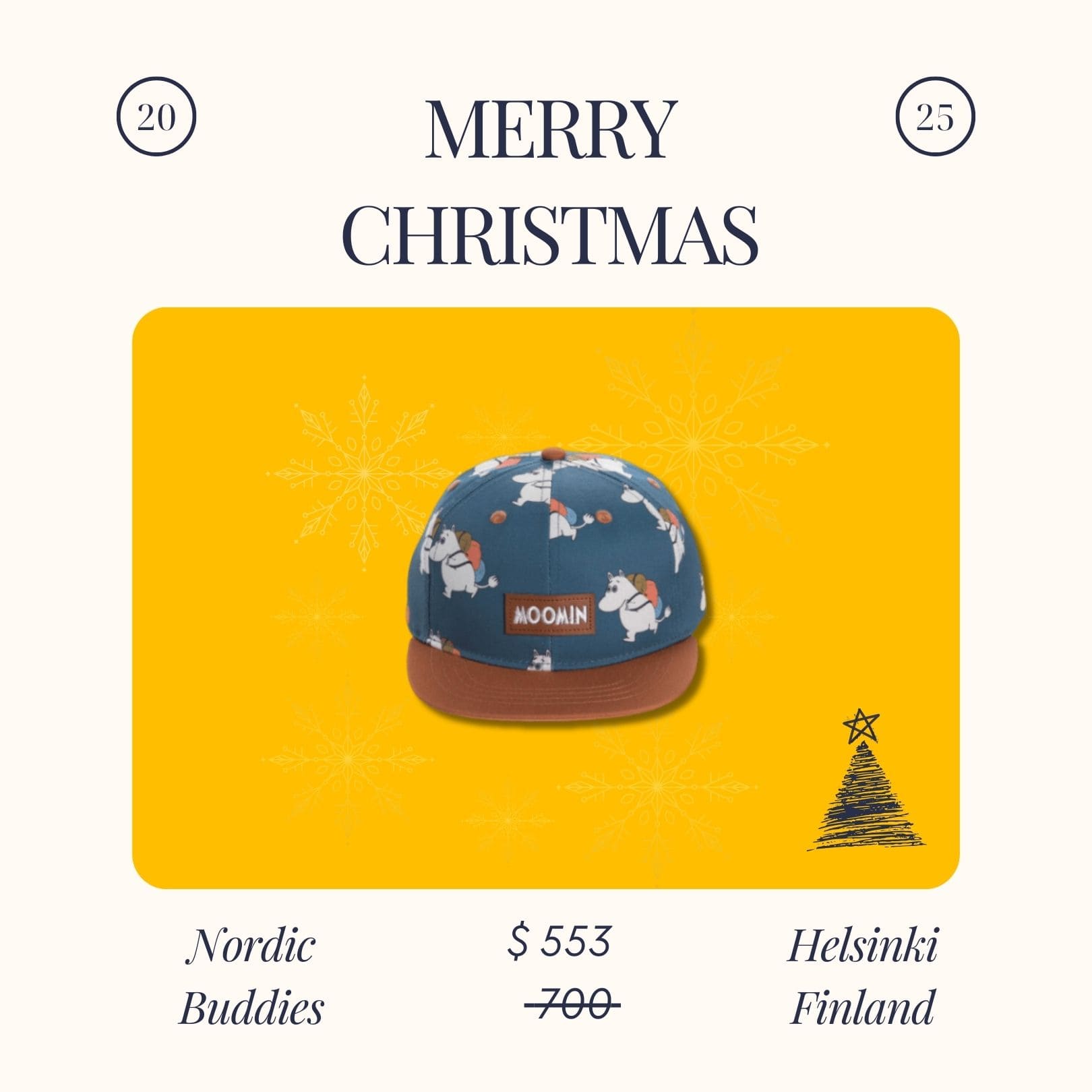 Nordic Buddies 北歐好麻吉 兒童棒球帽 嚕嚕米衝露營