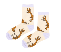 Sniff Running Women's Socks - Beige（中筒女襪）奔跑吧大耳