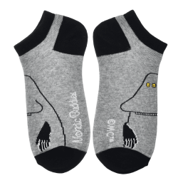 The Groke Men Ankle Socks - Grey（踝襪男襪）善良的莫南