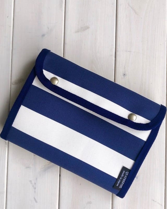 Quatrefoil&K 北歐風手作帆布收納包 經典海軍藍