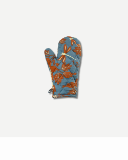 Balizen Passion Flower Blue Spice Oven Mitt 手工絹印百香花隔熱手套