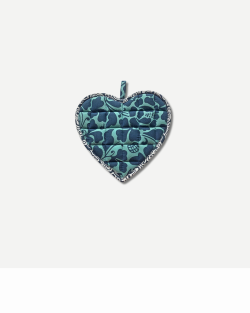 Balizen Teal Indigo Sweetheart Pot Holder Prada 紋飾藍綠愛心造型隔熱墊