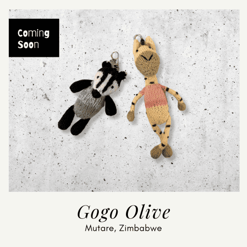 Gogo Olive Animal Key Rings 暖心小萌伴 辛巴威手織動物玩偶吊飾鑰匙圈