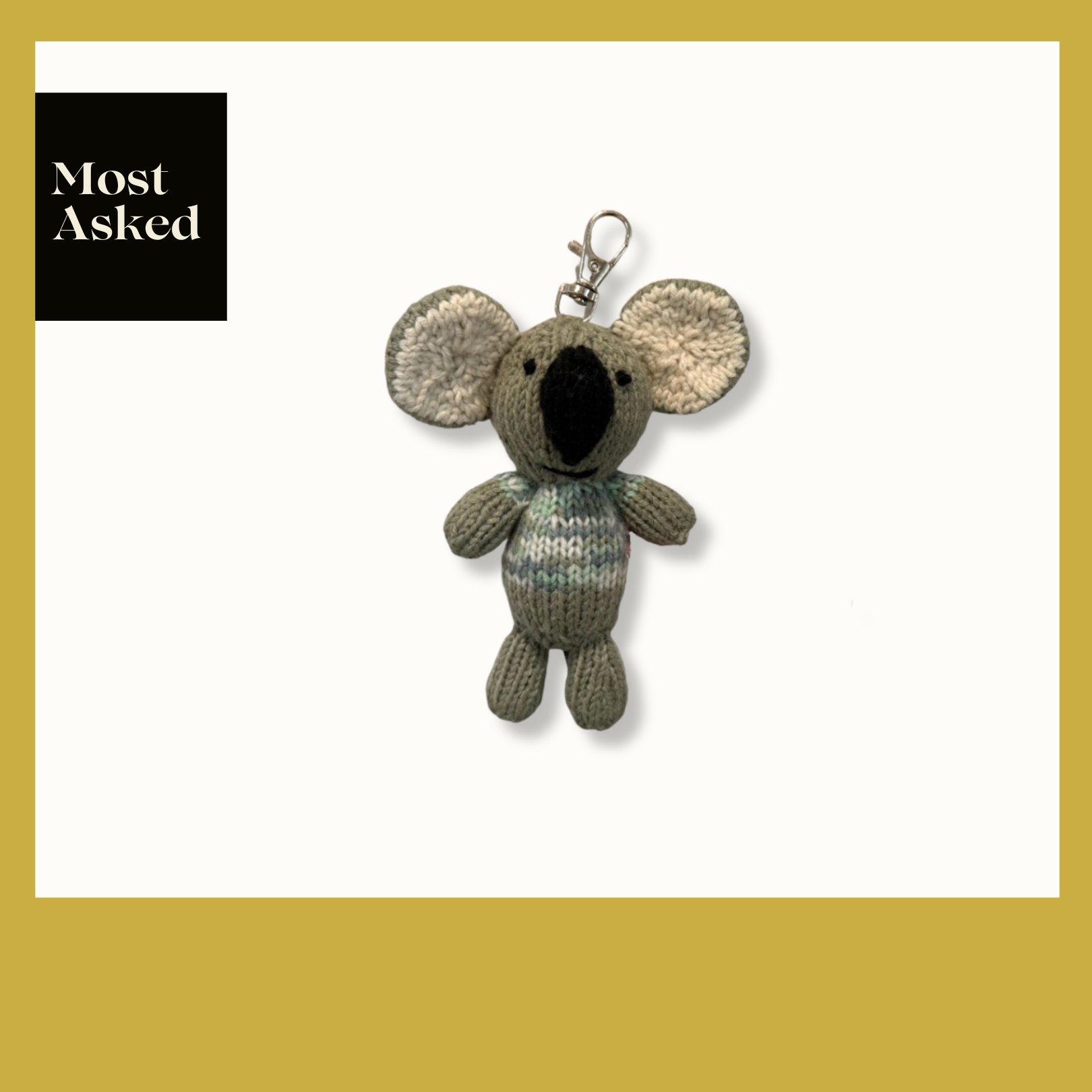 Gogo Olive Animal Key Rings 暖心小萌伴 辛巴威手織動物玩偶吊飾鑰匙圈 105 Koala 無尾熊寶貝