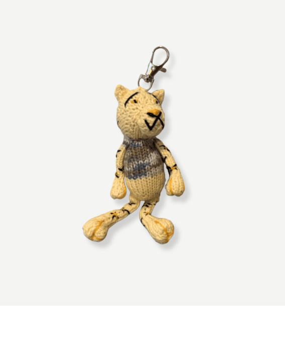 Gogo Olive Animal Key Rings 暖心小萌伴 辛巴威手織動物玩偶吊飾鑰匙圈 93 Leopard (Mbada) 花豹姆巴達
