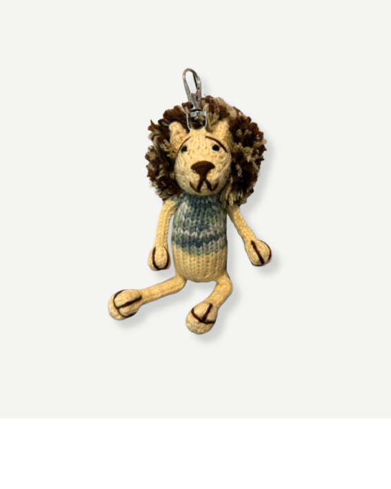 Gogo Olive Animal Key Rings 暖心小萌伴 辛巴威手織動物玩偶吊飾鑰匙圈 Lion (Shumba) 獅子舒巴