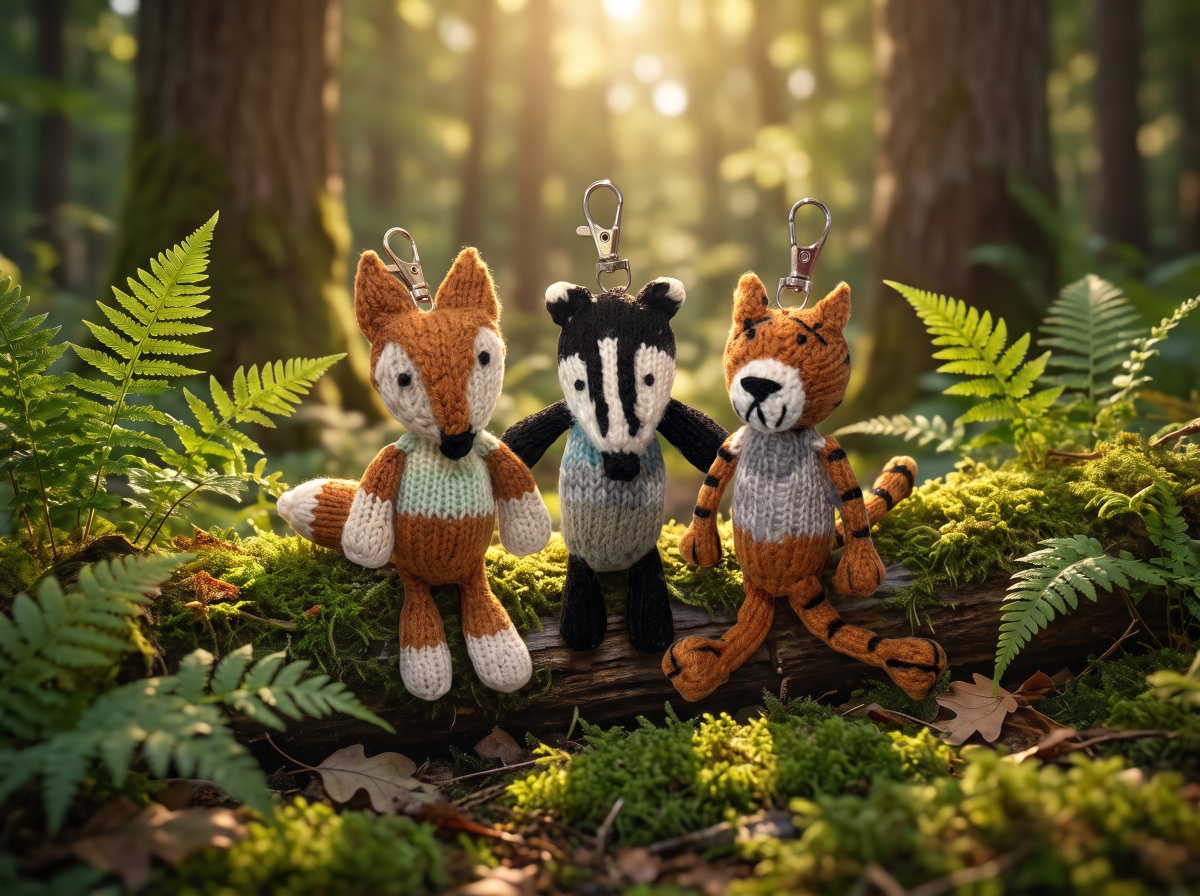 Gogo Olive Animal Key Rings 暖心小萌伴 辛巴威手織動物玩偶吊飾鑰匙圈 森林萌友系列 Forest Friends
