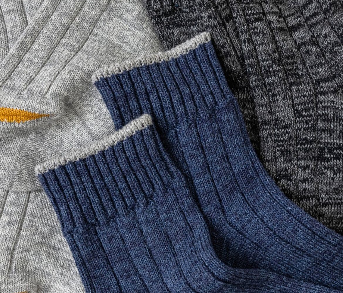 SOUKI【RE LOOP】NATURAL HEMP SHORT 精梳棉麻襪