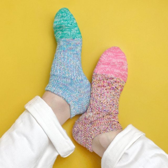 SOUKI創喜奈良襪【RE LOOP】吉野葛和紙踝襪 WASHI MIX BICOLOR ANKLET