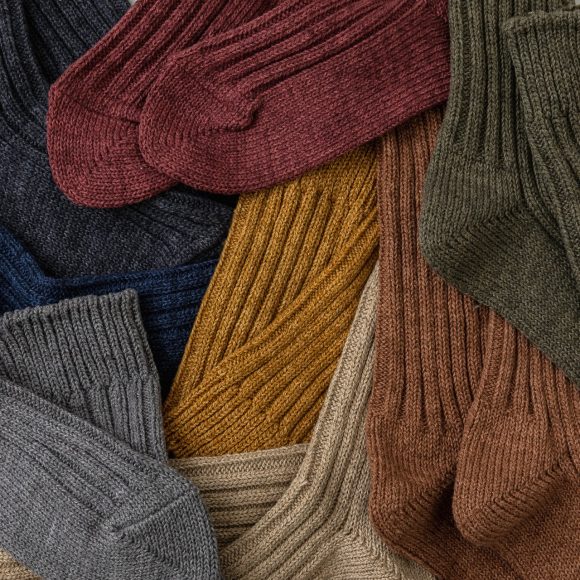 SOUKI【RE LOOP】RECYCLE COTTON SPECK DYE RIB HIGH CREW 5 - Aporia Agathon